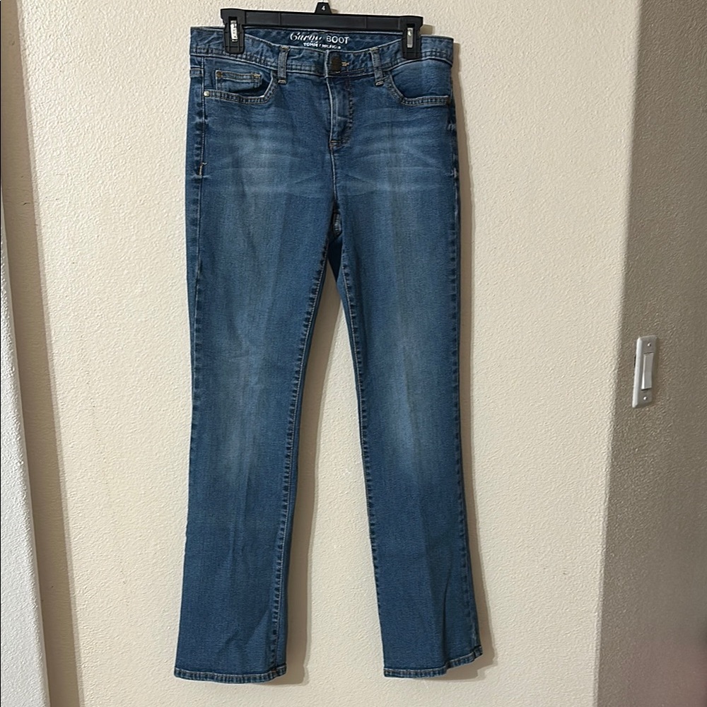 Stylish Tommy Hilfiger Curoy Boot Blue Jeans size 10